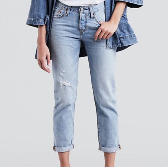 Levi's 501 Tapered Style Blue Denim Jeans - Picture 5 of 9